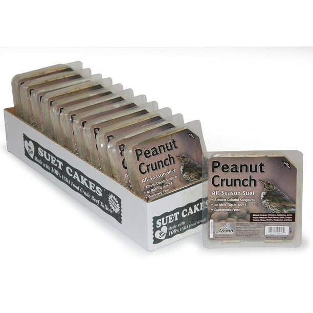 Heath Outdoor Products DD-18 Peanut Crunch Suet Cake 12-Pack